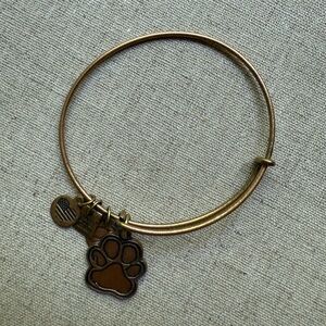 Alex and Ani Gold Paw Print Charm Bracelet